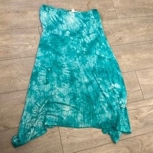 AQUA TIE-DYE SWIM COVERUP